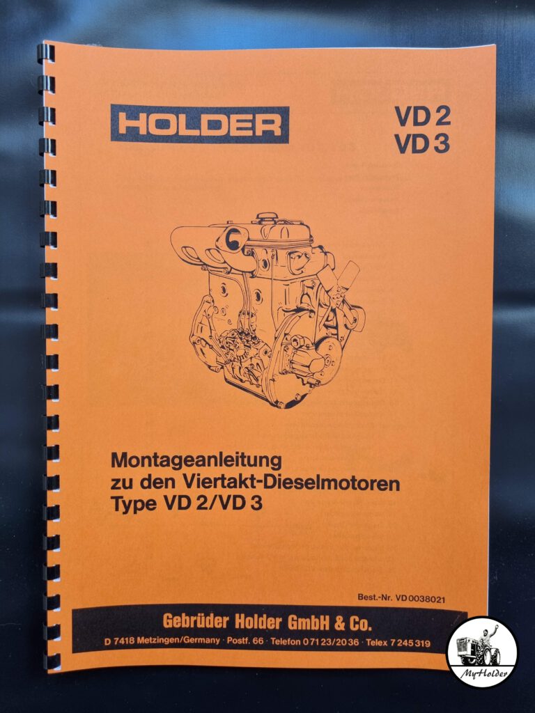 Montageanleitung zu den Viertakt-Dieselmotoren Holder VD2 und VD3 - Reparaturanleitung