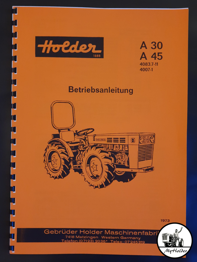 Holder A30 A45 Betriebsanleitung 1973