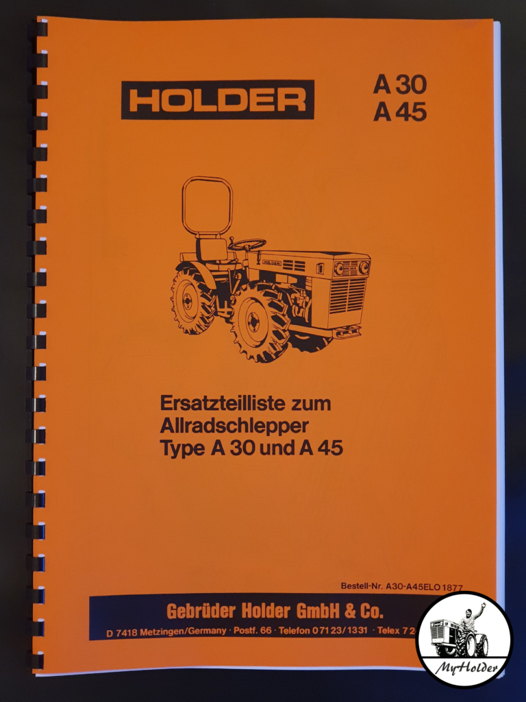 Holder A30 A45 Ersatzteilliste - Cover