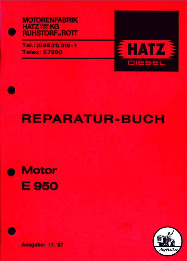 Hatz E950 Reparaturanleitung