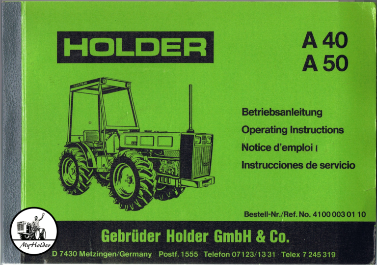 Holder A40 A50 Betriebsanleitung