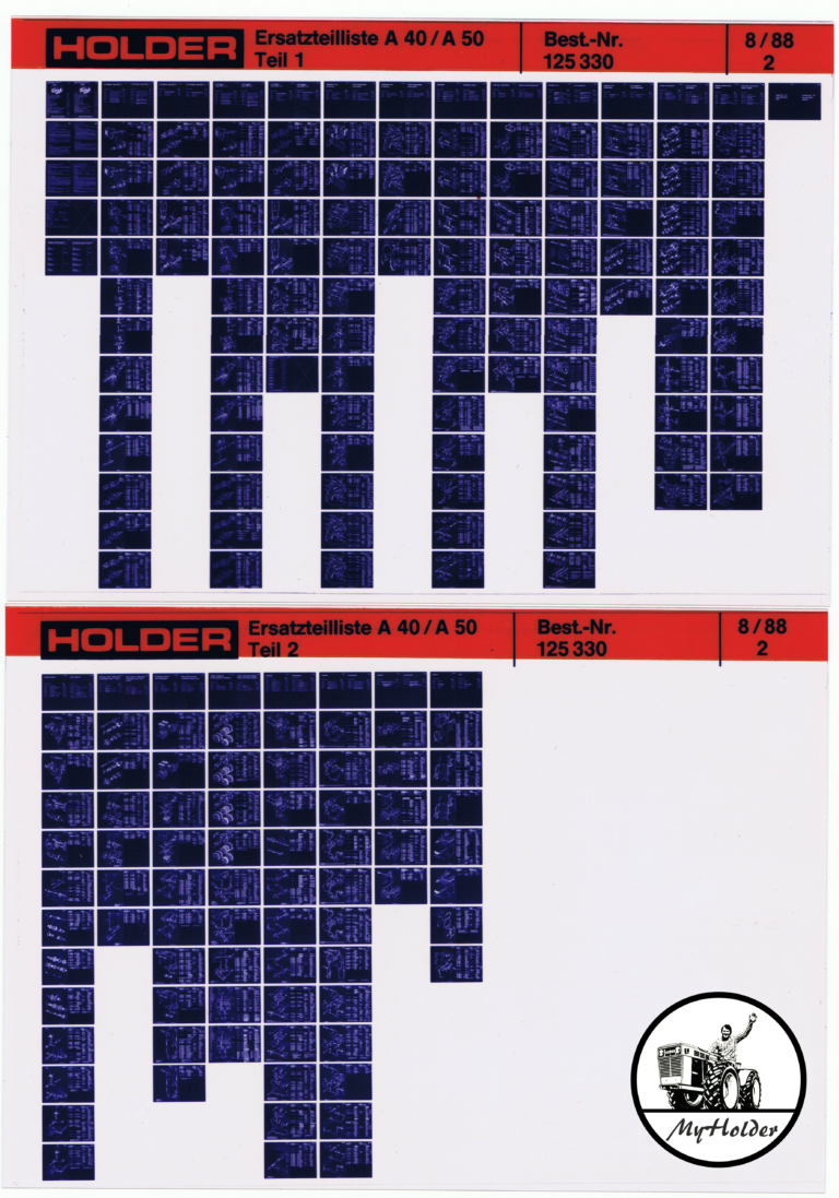 Holder A40 A50 Ersatzteilliste Microfiche