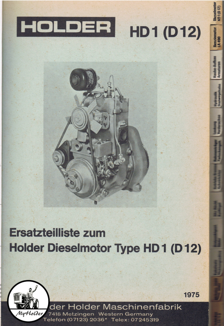 Holder B16 Ersatzteilliste - HD1