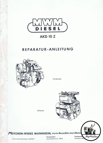 MWM Diesel AKD10Z Reparaturanleitung