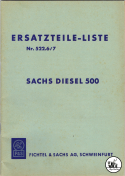 Sachs Diesel 500 Ersatzteilliste 522.6/7
